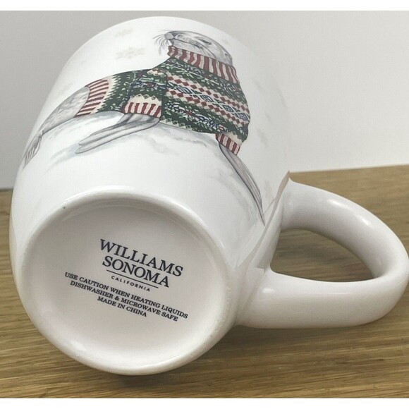 Williams Sonoma Arctic Seal Fair Isle Nordic Sweater Christmas Snow Holiday Mug - Picture 6 of 9